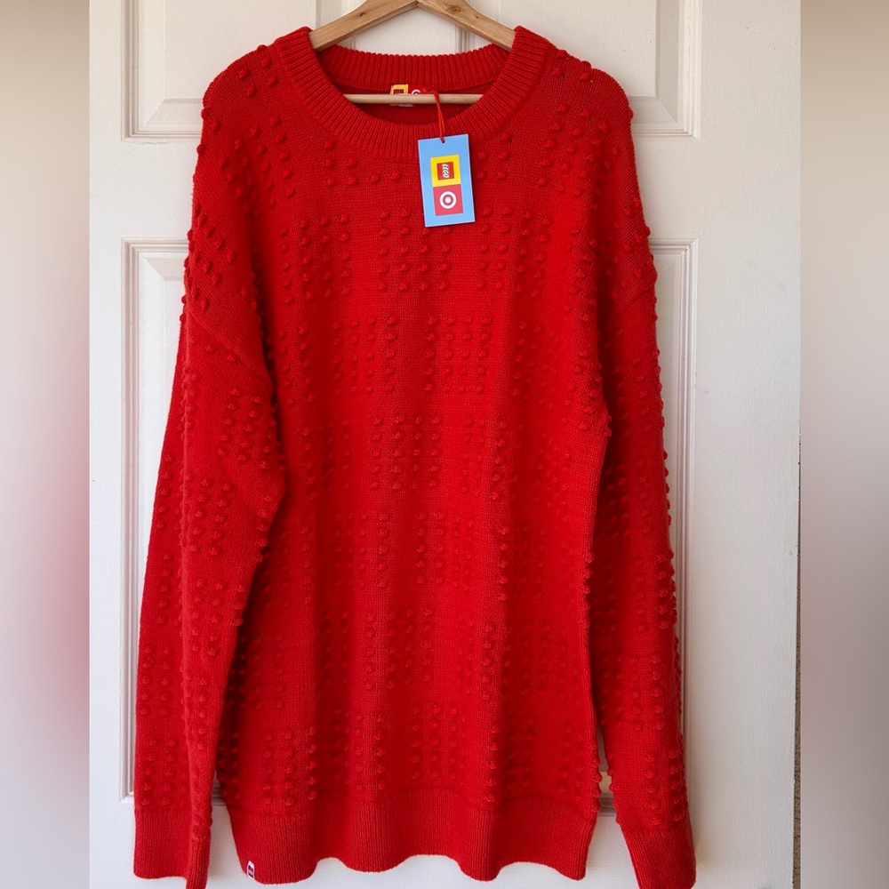 Lego Sweater Crew Neck Nubby Knot Size Large Tall NWT - Picture 1 of 10